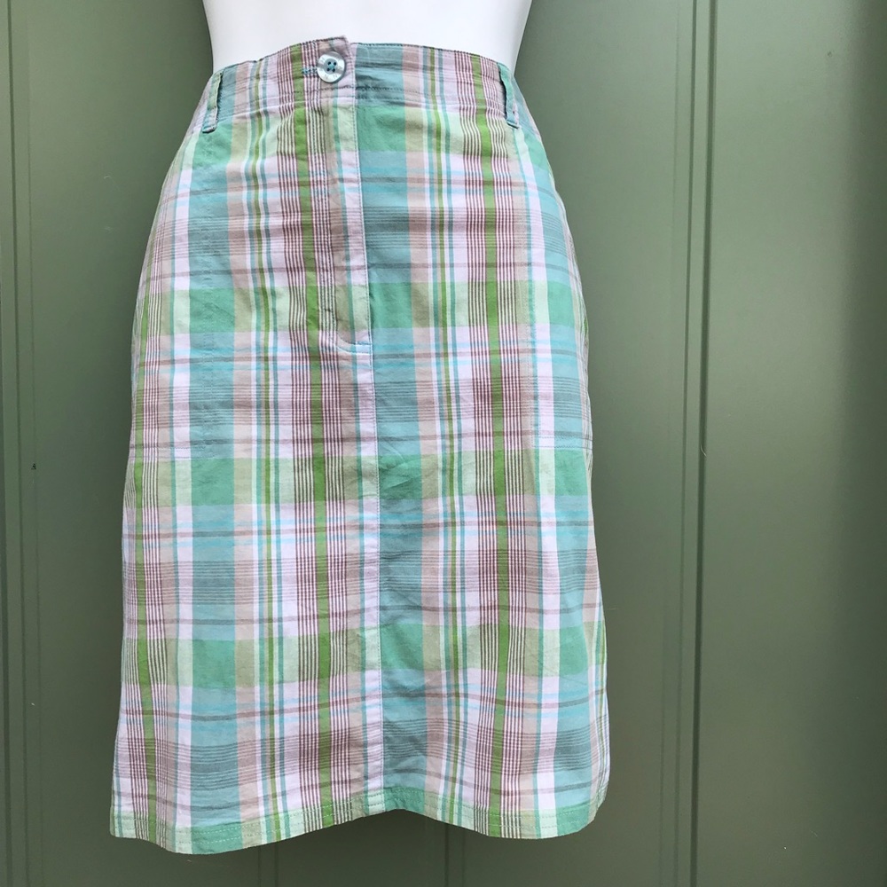 Hannah stretch preppy plaid skirt